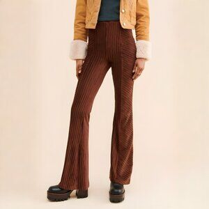 Free People Penny Flare Velvet Pants - Brown, Excellent Condition, Sz. Small